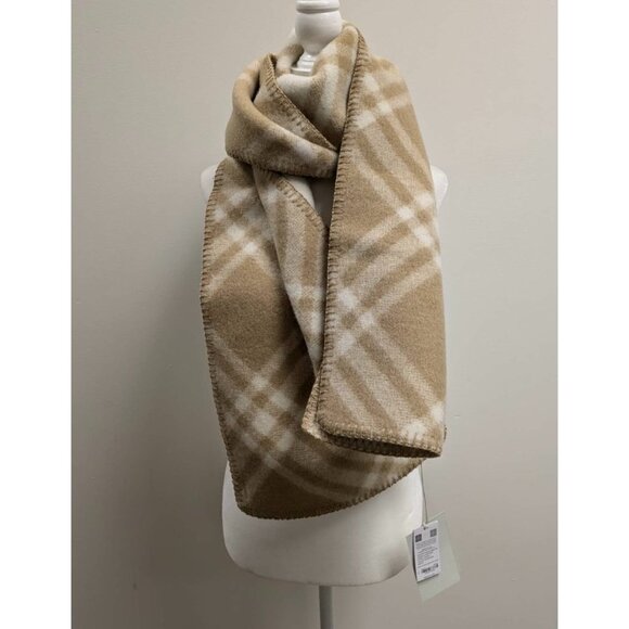 Burberry Check Wool Scarf Archive Beige 8079251 - Picture 8 of 9